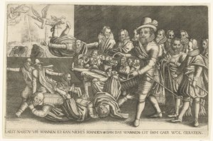 Mauricio separando el trigo de la paja, 1618 de Anonymous