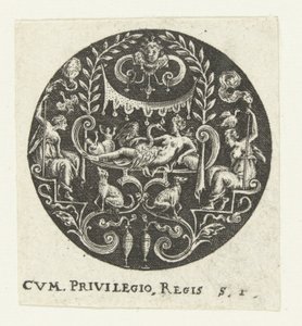 Medallón con Leda