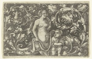 desnudo, parte superior del cuerpo, de, un, mujer