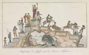 Correa de mano de Napoleón, 1814 La escalera de la grandeza y la caída de Napoleón (título sobre el objeto) de Anonymous