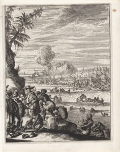 Pescadores de perlas en la costa de Tuticorin
