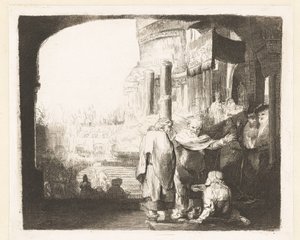 Pedro y Juan curando al tullido a la puerta del templo de Anonymous