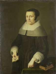 Retrato de mujer, posiblemente Elsje van Houweningen, esposa de Willem van de Velden de Anonymous