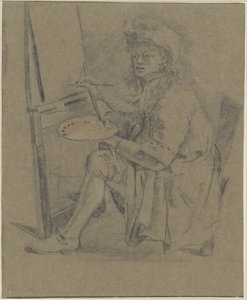 Retrato de Thomas Wijck, delante de su caballete