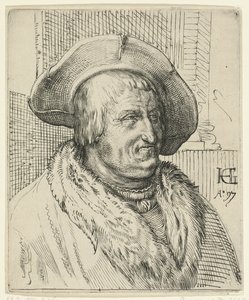 retrato, de, un, hombre, con, un, sombrero de Anonymous