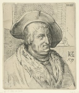 retrato, de, un, hombre, con, un, sombrero de Anonymous