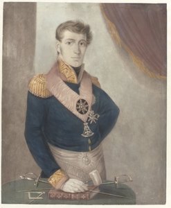 Príncipe Federico de los Países Bajos como Gran Maestre de los Francmasones, 1817 de Anonymous