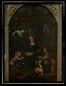 Reproducción de Leonardo da Vinci, Virgen en las rocas, Louvre de Anonymous