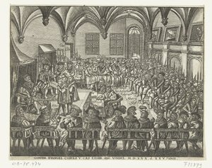 Dieta de Augsburgo, 1530 Confesión. Evangelio. Carolo V. Caes. Exhibición. Ago. Findel. M.D.XXX. d. XXV. Junii (título sobre el objeto) de Anonymous