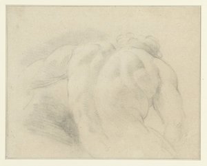 Estudio de espalda de una figura masculina desnuda