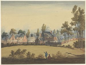 Ruinas de Hougoumont Siete platos de Waterloo y sus alrededores (título de la serie) de Anonymous