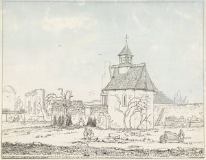 Ruinas de Hougoumont Siete platos de Waterloo y sus alrededores (título de la serie) de Anonymous