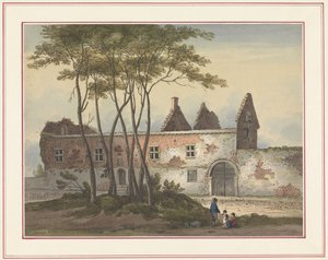 Ruina de la granja de Le Caillou Siete platos de Waterloo y sus alrededores (título de la serie) de Anonymous