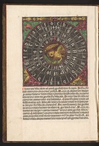 Horario para determinar la letra dominical (littera dominicalis)