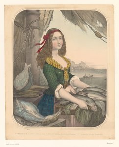 Vendedor de pescado escocés
Marchande de Poisson Écossaise / Schottisches Fischermädchen / Scotch fish-vender (título en el objeto)