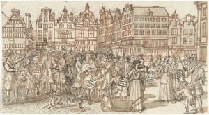 Acreedor y mendigo, 1720
La gran escena de la locura (título de la serie) de Anonymous