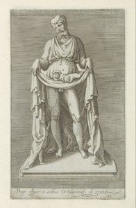 Sculptuur van Priapus retrato de Priapus en la casa de Alexander d