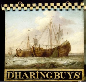 Cartel, ambos lados pintados con Herring Boats de Anonymous