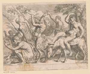 Silenus conoció a saters en maenaden de Anonymous