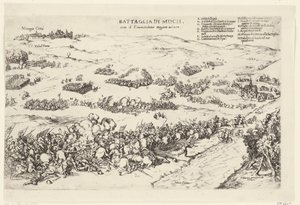 Escoria op de Mookerheide, 1574 Batalla de Moch, bajo el mando del Comendador Maggiore An.o 1574 (título sobre el objeto) de Anonymous