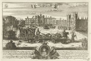 Spotprent op de Engelse pretendiente Charles Edward Stuart, 1745 Despreendenten Trivmph / La rebelión en Escocia a todos los amantes del culto y la libertad (título sobre el objeto) de Anonymous