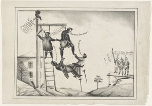 Caricatura sobre la armadura voluntaria, 1830 ¡Auxiliares de armas! ¡Aux Armes! (título en el objeto) de Anonymous