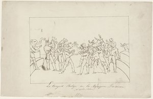 Caricatura que representa el desacuerdo en el Congreso Nacional Belga sobre la elección de un rey, 1831 Le Congress Belge ou la Menagerie en désordre. (d
