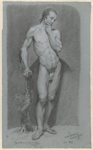 Desnudo masculino de pie de Anonymous