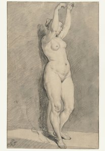 Desnudo femenino de pie de Anonymous