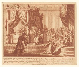 Lecho de muerte de la emperatriz Eleonora de Palatinado-Neuburgo, 19 de enero de 1720
Muerte de la Kyserin Eleonora Magdalena Theresa wede. de Kyser Leopold en la edad de 65 Iaren (...) (título en el objeto) de Anonymous