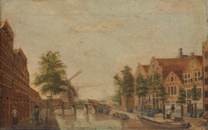 El Brouwersgracht en Ámsterdam de Anonymous