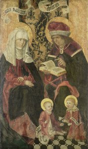 La familia de Zebedeo / Ángel Gabriel de una Anunciación (restos en el reverso) de Anonymous