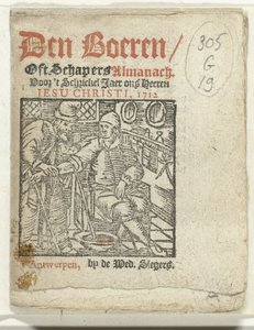 Página de título para: Den Boeren / Oft Schapers Almanach Voor 