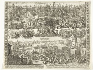 Hija de Willem III a Inglaterra, 1688 La demolición de Sus reyes: Alteza en Inglaterra el 11 de noviembre de 1688 / Llegada de Sus reyes: Alteza en Inglaterra el 15 y 16 de noviembre de 1688 (título sobre objeto) de Anonymous