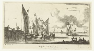 Barcos turísticos o barcos de pesca Spaarndam Paisajes marinos e imágenes de barcos (título de la serie) de Anonymous