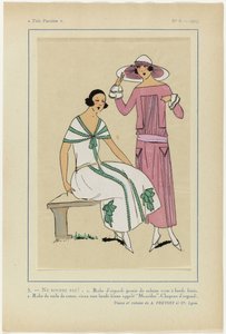 Muy parisino, 1923, nº 6: 5.- ¡NO ALMA! - 1. Vestido de organdí... de Anonymous