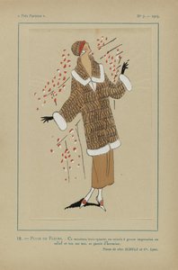 Très Parisien, 1923, nº 7: 18 - LLUVIA DE FLORES / Este abrigo de tres cuartos... de Anonymous