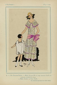 Muy parisino, 1923, nº 7: 9.- MI HERMANA MAYOR. - 1. Vestido de niña... de Anonymous