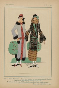 Muy parisino, 1923, nº 8: 13.- DULCE OTOÑO. - Este vestido de abrigo... de Anonymous