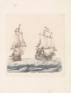 Dos veleros en el mar
