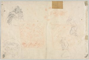 Various Sketches of Figures and Plants (verso) de Anonymous