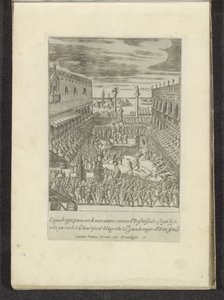 Viering van Vette Donderdag en la Piazzetta te Venetië Scènes uit het Venetiaanse leven (título de la serie) Habiti d