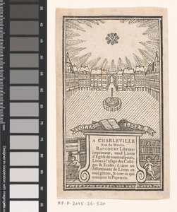 Tarjeta de visita de Jean-Baptiste-François Raucourt, librero e impresor en Charleville de Anonymous