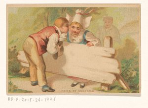 Tarjeta de visita de la viuda Joseph van Ishoven, librería en Amberes
Prise et Surprise (título sobre el objeto)