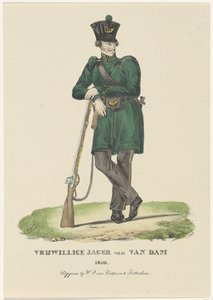 Cazador voluntario de Van Dam, 1830 Cazador voluntario de Van Dam 1830 (título sobre el objeto) de Anonymous