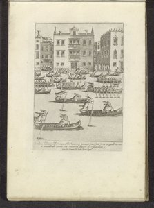 Concurso de góndolas y botes de remos en Venecia Escenas de la vida veneciana (título de la serie) Habiti d