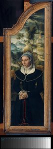 Ala de un tríptico con el retrato de Elisabeth Canneel de Anonymous