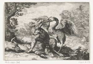 lobo y grulla de Anonymous