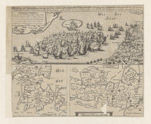 Zeeslag en de Sont, 1658 Imagen del pleito holandés en Sündt / y siguieron encuentros muy sangrientos, viernes 29 de octubre A. y 8 de noviembre. ... Ao. 1658 (título sobre el objeto) de Anonymous