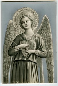 Un ángel músico tocando la cítara